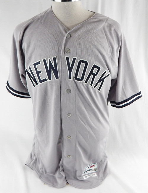 2018 New York Yankees Blank Game Issued Grey Jersey 44 028