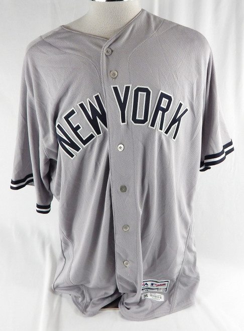 2018 New York Yankees Blank Game Issued Grey Jersey 50 014
