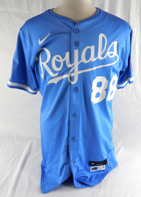 2025 Kansas City Royals Javier Vaz #88 Game Issued Pos Used Powder Blue Jersey 1