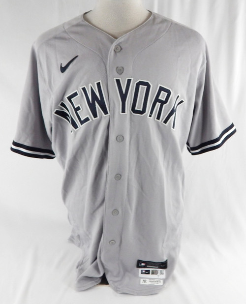 2020 New York Yankees Blank Game Issued Grey Jersey 46 030