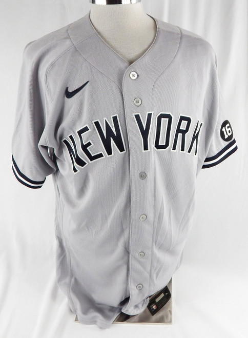 2021 New York Yankees Luis Gil #81 Game Issued Grey Jersey 16 Patch 44 843