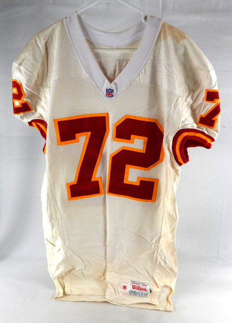 1996 Kansas City Chiefs Danny Villa #72 Game Issued White Jersey  074