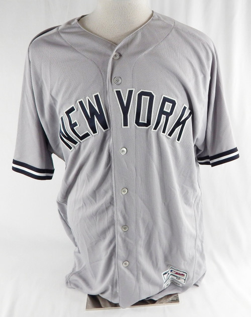 2017 New York Yankees Blank Game Issued Grey Jersey 48 031