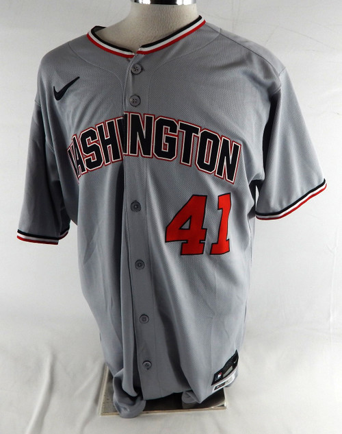 2025 Washington Nationals Colin Poche #41 Game Issued Grey Jersey 46 274