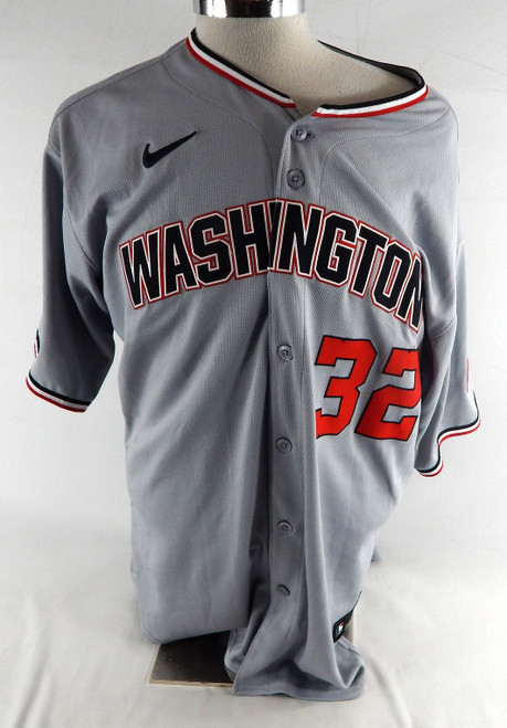 2025 Washington Nationals Trevor Williams #32 Game Issued Pos Used Grey Jersey 3