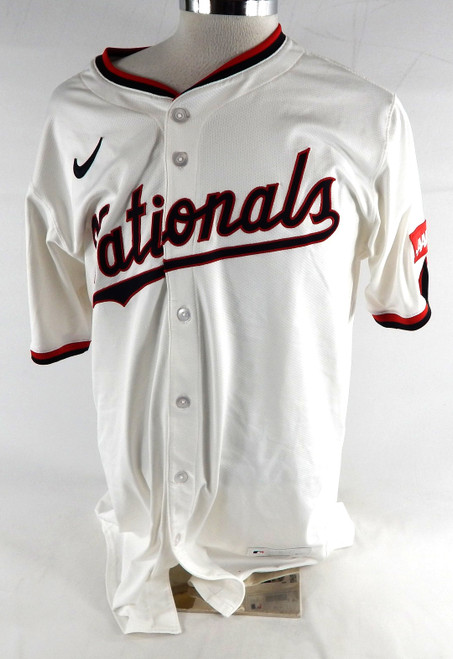 2025 Washington Nationals Mitchell Parker #70 Game Issued P Used White Jersey 4