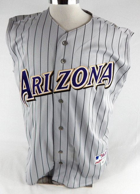 2002 Arizona Diamondbacks Duaner Sanchez #52 Game Issued Grey Vest Jersey 46 240
