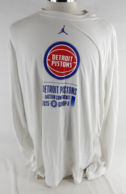 2025-26 Detroit Pistons Wendell Moore JR. #14 Game Used White Shirt NBA Cup 5
