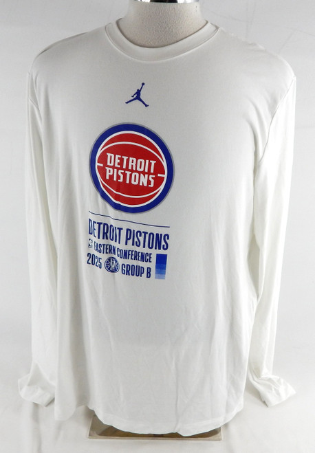 2025-26 Detroit Pistons Marcus Sasser #25 Game Used White Shirt NBA Cup L 847