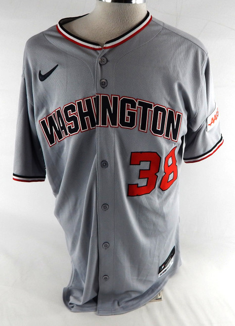 2025 Washington Nationals Trey Lipscomb #38 Game Issued Grey Jersey 46 294