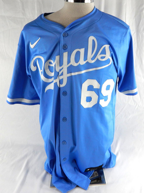 2025 Kansas City Royals Anthony Simonelli #69 Game Issued Used Powd Blue Jersey