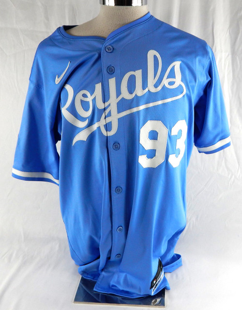 2025 Kansas City Royals Chandler Champlain #93 Game Issued Used Pow Blue Jersey
