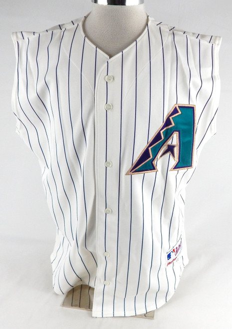 2002 Arizona Diamondbacks Mike Koplove #58 Game Used White Vest Jersey 46 482