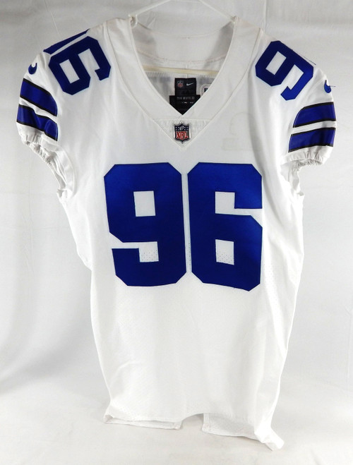 2020 Dallas Cowboys Jalen Jelks #96 Game Issued White Jersey 44 845