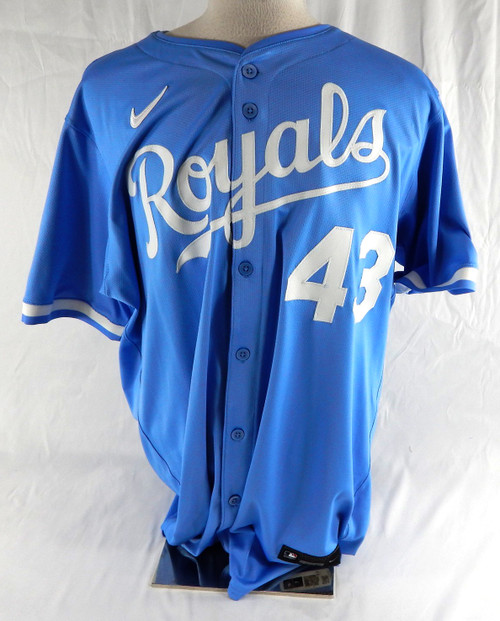 2025 Kansas City Royals Carlos Hernandez #43 Game Issued Powder Blue Jersey 3