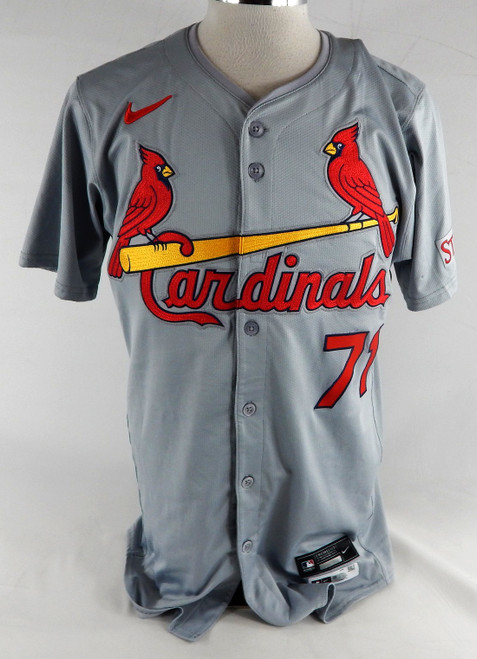 2024 St. Louis Cardinals Jeremy Rivas #71 Game Issued Pos Used Grey Jersey 42 9