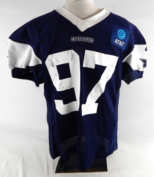 2025 Dallas Cowboys Osa Odighizuwa #97 Game Used Navy Practice Jersey 54 464