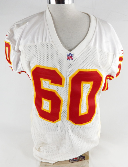 1997 Kansas City Chiefs Ratliffe #60 Game Issued White Jersey 48 005