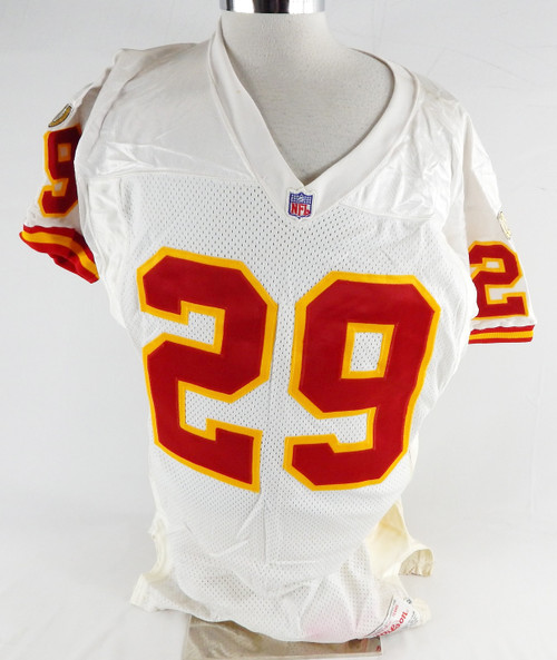 1996 Kansas City Chiefs #29 Game Issued White Jersey 42 013