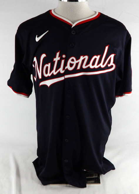2025 Washington Nationals Drew Millas #81 Game Issued Navy Jersey 46 828