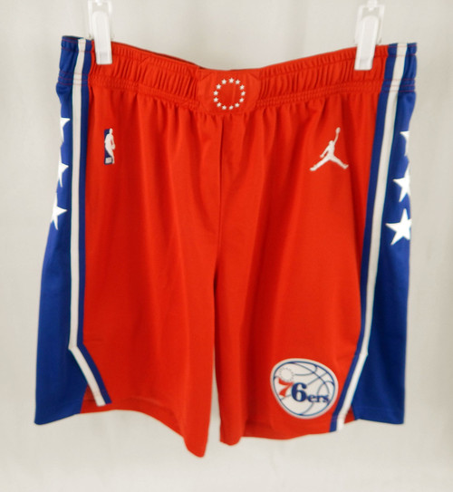 2024-25 Philadelphia 76ers Chuma Okeke #18 Game Used Red Basketball Shorts 40 59