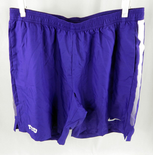 2017 Texas Christian TCU Horned Frogs Game Issued Purple Shorts XXL DP110377
