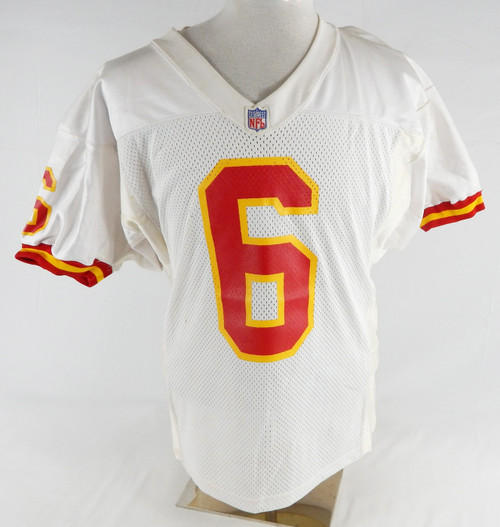 Kansas City Chiefs Hall #6 Game Issued White Jersey 40 DP108317