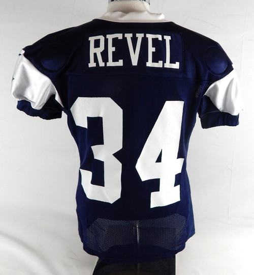 2025 Dallas Cowboys Shavon Revel #34 Game Used Navy Practice Jersey 46 459