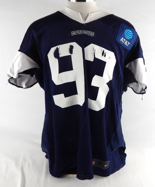 2025 Dallas Cowboys Jay Toia #93 Game Used Navy Practice Jersey 60 466