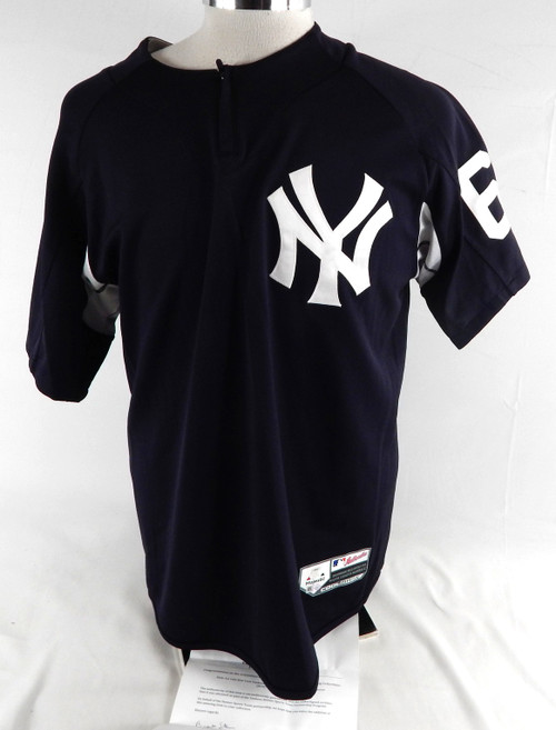 2018 New York Yankees A.J. Cole #67 Game Issued Pos Used Black Pullover Jersey 0