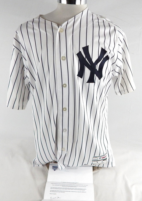 2017 New York Yankees Jeff Hendrix #38 Game Used White Jersey ST Opening Day 0