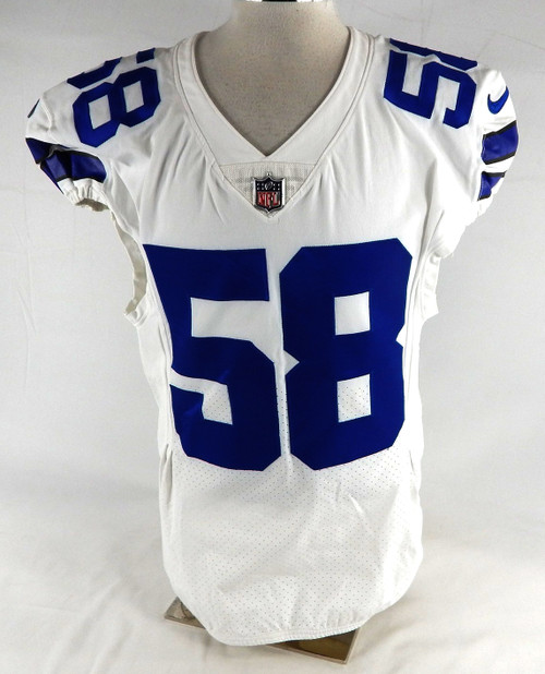 2017 Dallas Cowboys Aldon Smith #58 Game Issued White Jersey 46 DP108828