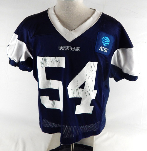 2025 Dallas Cowboys Sam Williams #54 Game Used Navy Practice Jersey 52 478