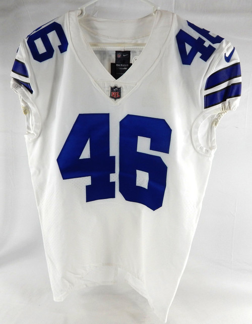 2020 Dallas Cowboys Charlie Taumoepeau #46 Game Issued White Jersey 46 DP108836