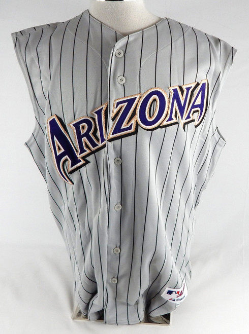 2003 Arizona Diamondbacks Miguel Batista #25 Game Issued Grey Vest Jersey 46 222