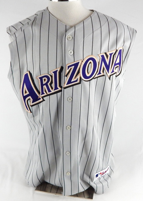 2003-05 Arizona Diamondbacks Robby Hammock #7 Game Issued Grey Vest Jersey 44 23