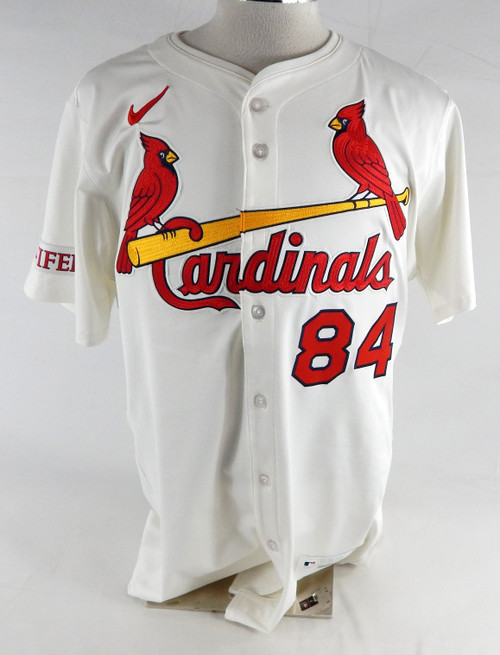 2025 St. Louis Cardinals Cooper Hjerpe #84 Game Issued White Jersey 46 524