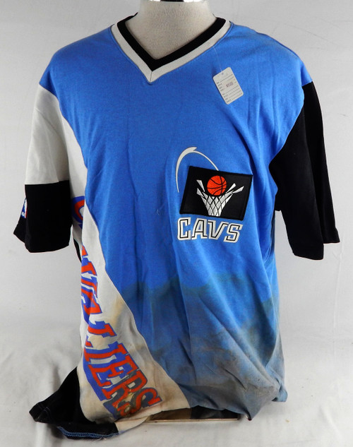 1990s Cleveland Cavaliers Game Issued Blue Shooting Shirt L DP108894