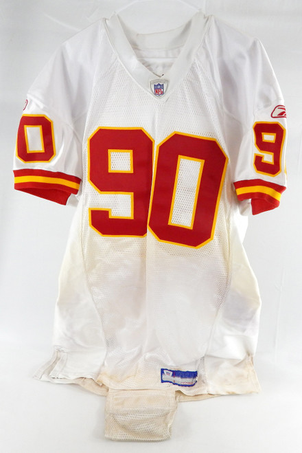 2004 Kansas City Chiefs Ryan Sims #90 Game Issued White Jersey 52 DP108320