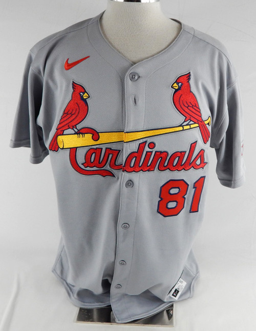 2025 St. Louis Cardinals RJ Yeager #81 Game Issued Pos Used Grey Jersey 46 550