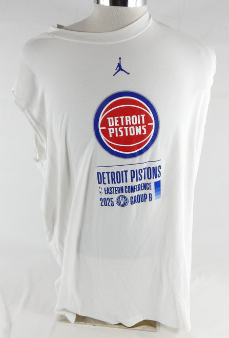 2025-26 Detroit Pistons Isaiah Stewart #28 Game Used White Shirt NBA Cup XL 583