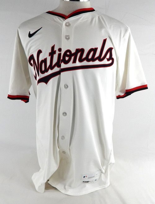 2025 Washington Nationals Colin Poche #41 Game Issued White Jersey 46 726