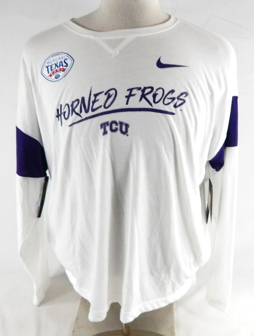 2019 Texas Christian TCU Frogs # Team Issued White T-Shirt Texas Bowl P XXL 095