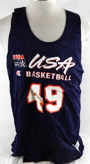 Team USA Basketball #49 Game Issued Navy Jersey XL 102