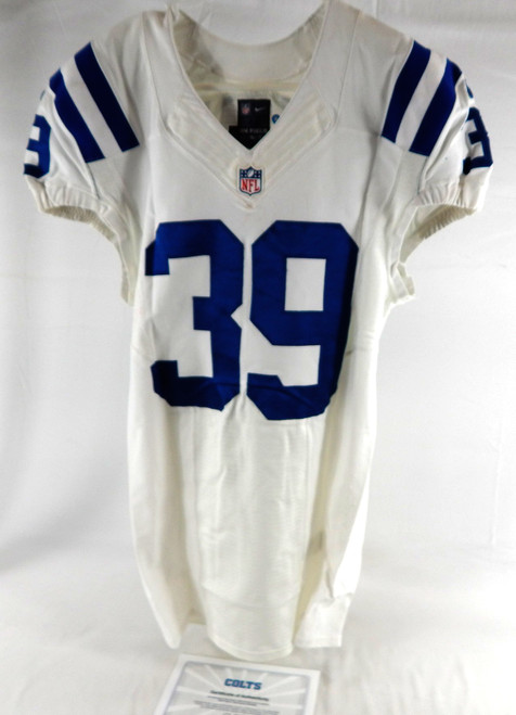 2014 Indianapolis Colts Williams #39 Game Issued Pos Used White Jersey 42 663
