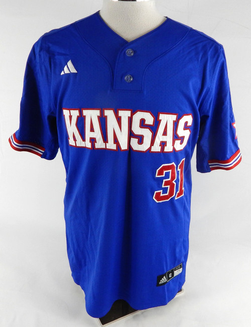 2025 Kansas Jayhawks #31 Game Used Blue Jersey Baseball 42 604