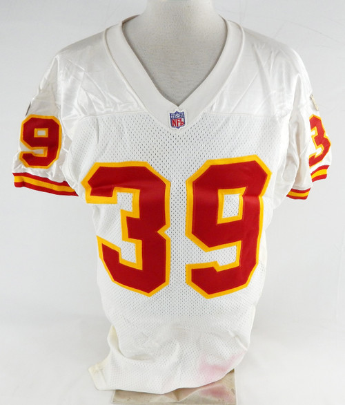 1996 Kansas City Chiefs #39 Game Issued White Jersey 42 027