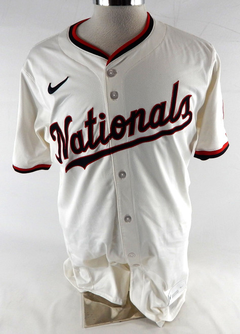 2025 Washington Nationals Jose Tena #8 Game Issued Pos Used White Jersey 42 700