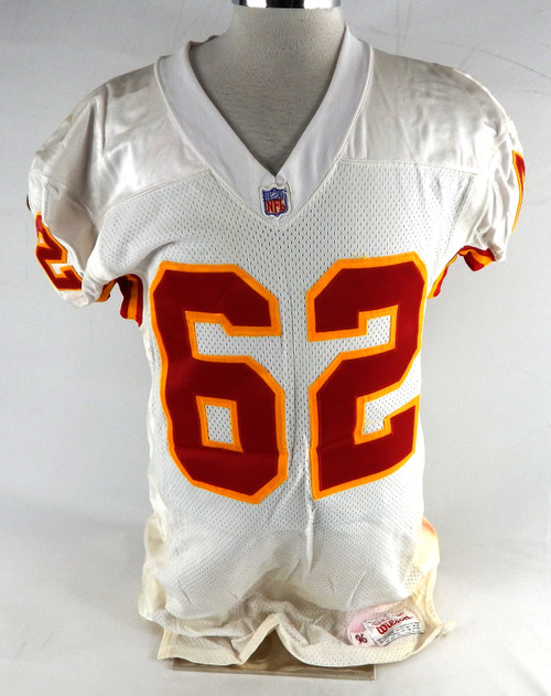 1996 Kansas City Chiefs Tom Barnard #62 Game Issued White Jersey 047