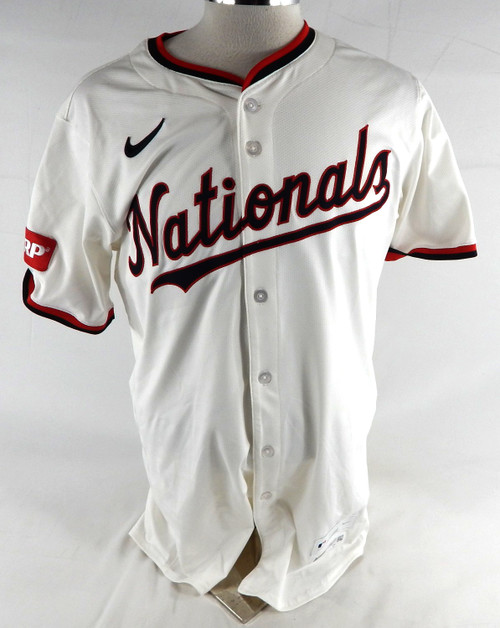 2025 Washington Nationals Jose Tena #8 Game Issued Pos Used White Jersey 42 718